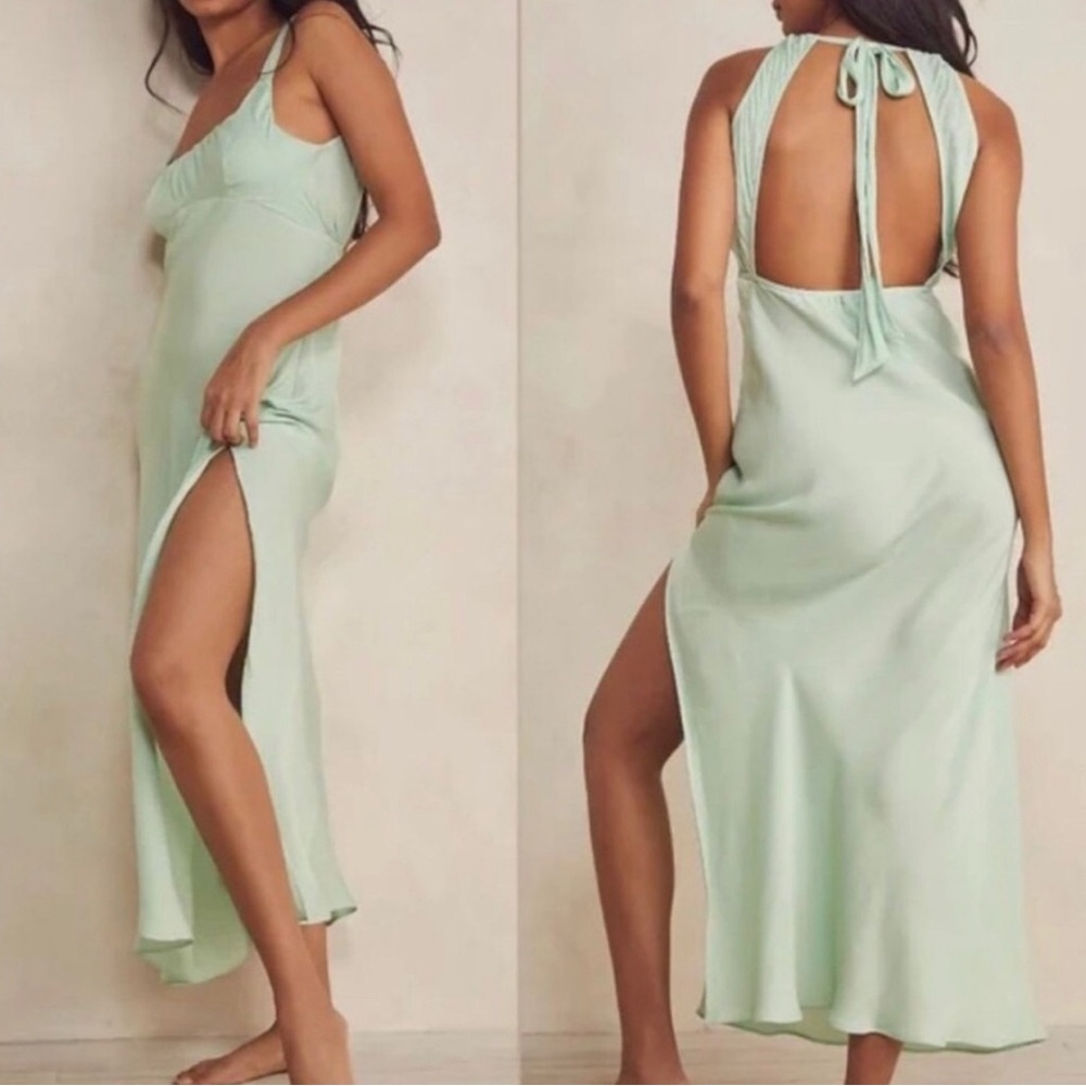 Free People Slip Dress Mint Pastel Green